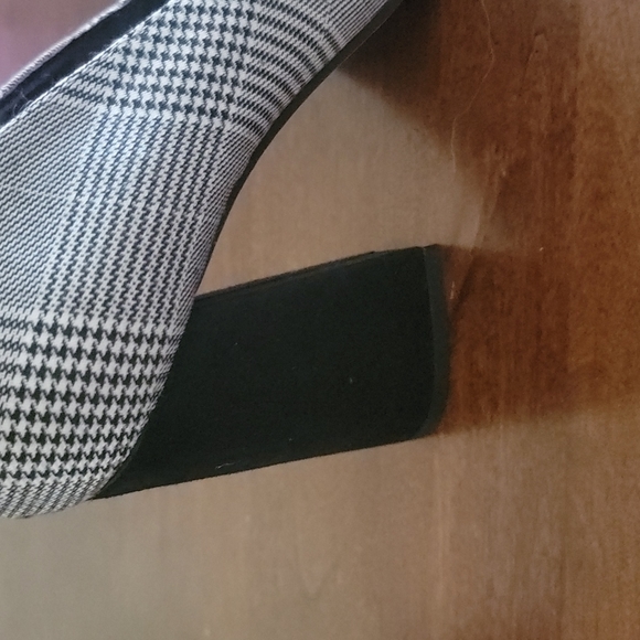 Vince Camuto Black and White Plaid Heels - Picture 3 of 5